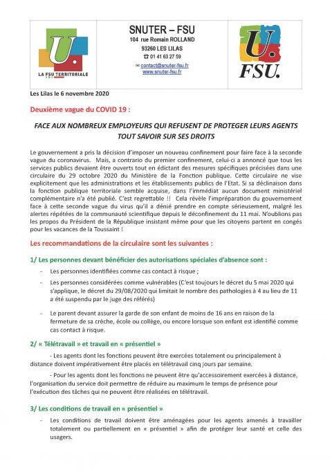 FACE AUX NOMBREUX EMPLOYEURS QUI REFUSENT DE PROTÉGER LEURS AGENTS TOUT SAVOIR SUR SES DROITS