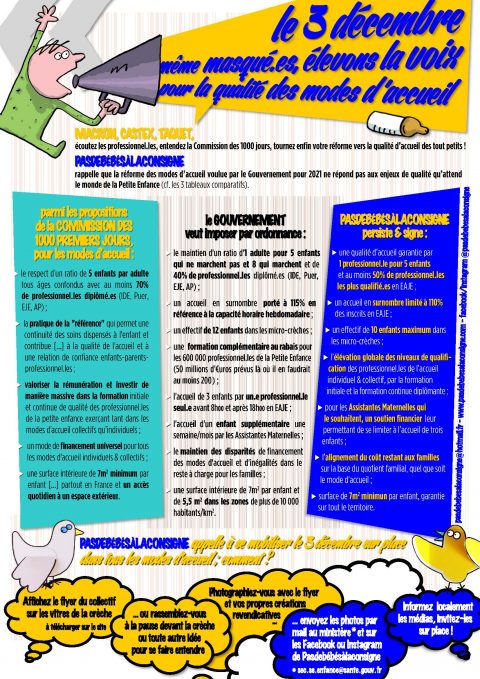 Pas de bébés à la consigne : appel à la grève le 03 décembre 2020