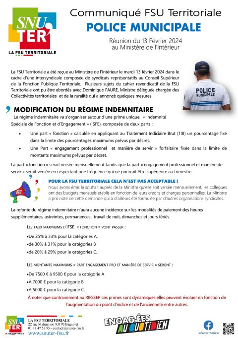 Communiqué police municipale