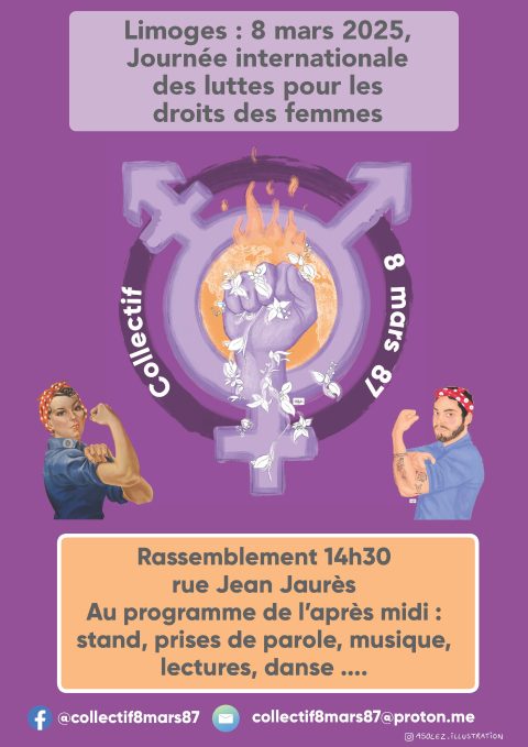 Limoges : 8 mars 2025, Journée internationale des luttes pour les droits des femmes