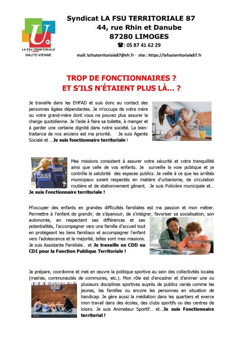TROP DE FONCTIONNAIRES ? ET S’ILS N’ÉTAIENT PLUS LÀ… ?